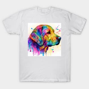 Abstract painting of a Lab looking Dog T-Shirt